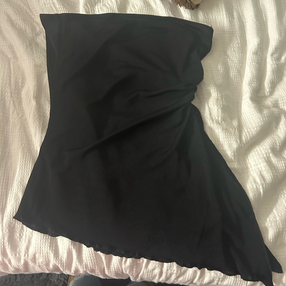 Black Asymmetrical Women's Top